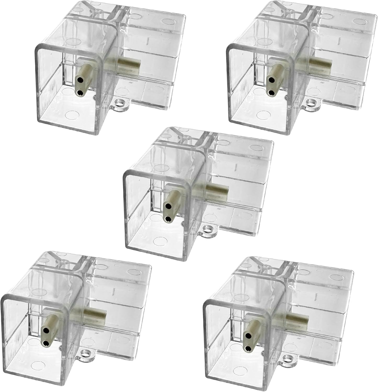 5 Pack Hexagon Garage Light Connectors 90° L-Connector 2 Pin 2 Way LED Garage Tube Copper Pin DIY Hexagon Light Accessories Replacement/Spare for Honeycomb Lighting Systems (5 Pack L Connector)