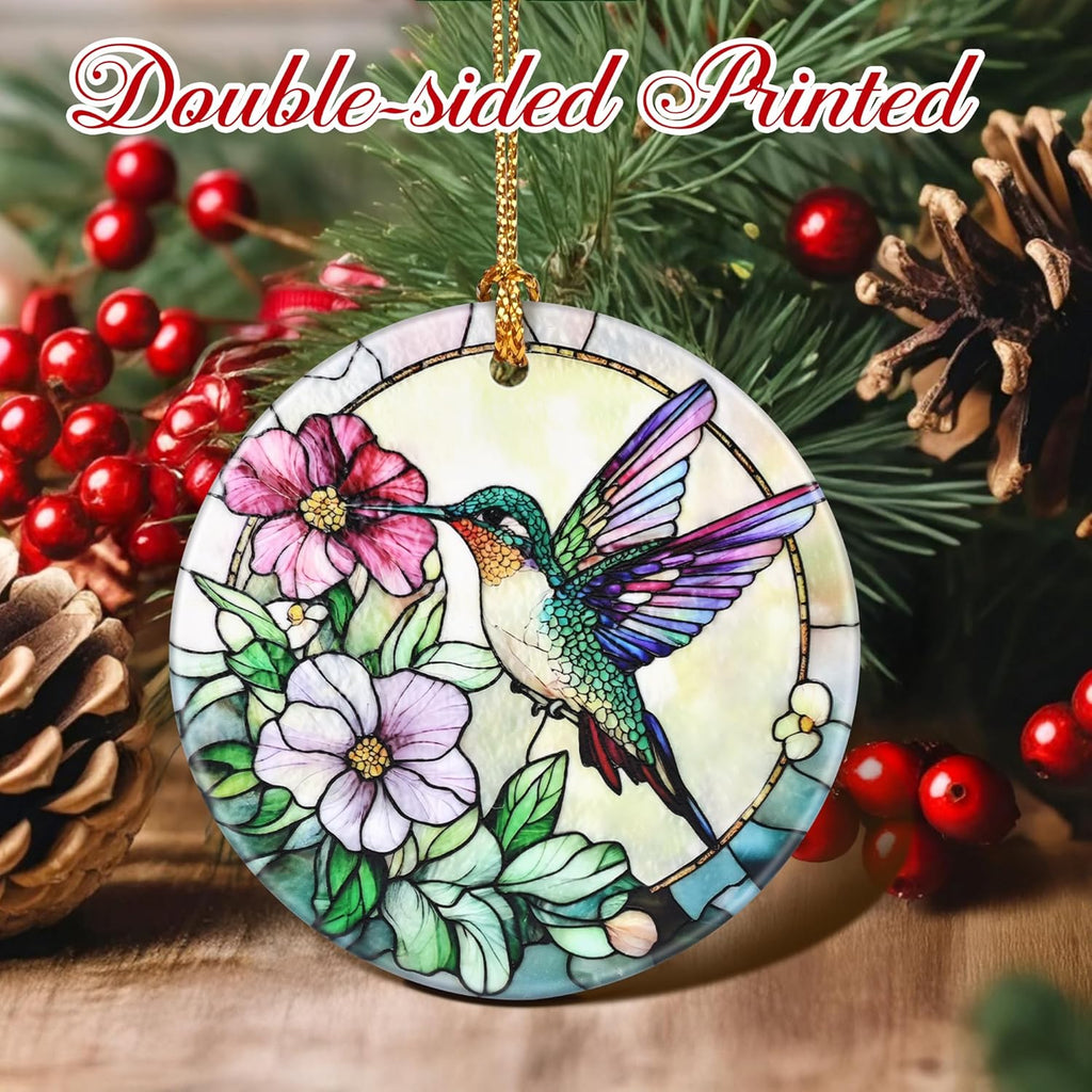 Hummingbird Christmas Ornament Christmas Tree Ornament & Holiday Decor, Perfect Holiday & Xmas Gift for Hummingbird Lovers & Mom, Gift Ideas