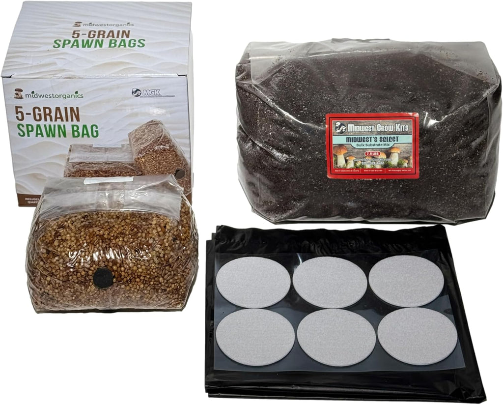 Complete Refill Kit for Medium 48Q Monotub - Includes Grain Spawn & Bulk Substrate