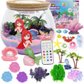 Mermaid Terrarium Kit for Kids - LED Night Light Birthday Gift for Girls Ages 4 5 6 7 8-12 Year Old - Toys for Girl - DIY Arts and Crafts Kit for Kids - Best Girls Presents (Mermaid)