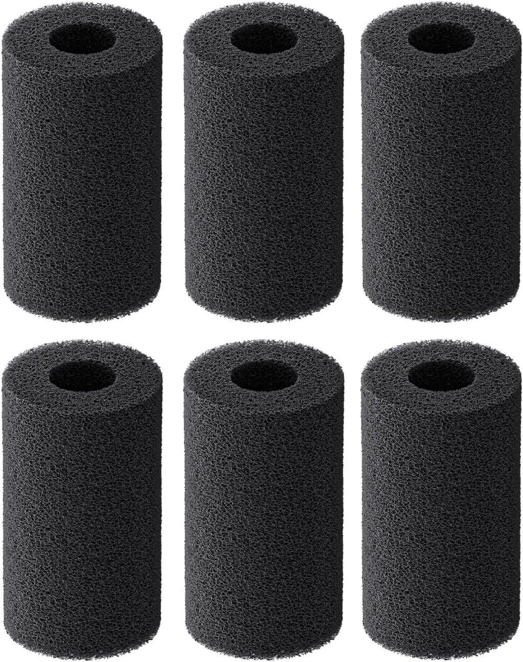 Pawfly 6 Pack Pre-Filter Sponge, Aquarium Filter Sponge 1" Intake Sponge Foam Roll for Small Fish Shrimp Fry Fish Tank Covers Accessories