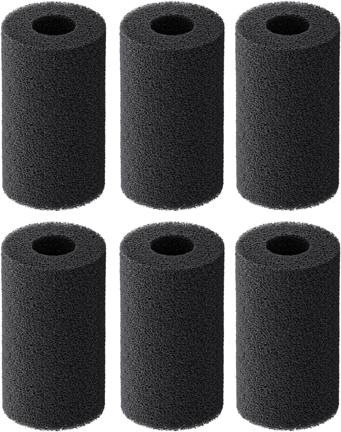 Pawfly 6 Pack Pre-Filter Sponge, Aquarium Filter Sponge 1" Intake Sponge Foam Roll for Small Fish Shrimp Fry Fish Tank Covers Accessories
