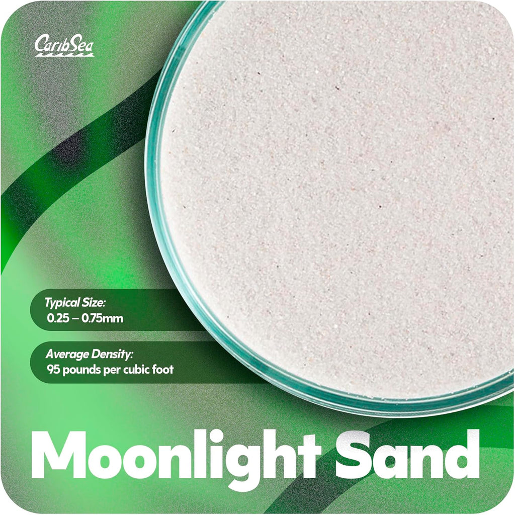 Carib Sea Super Naturals Aquascapes Moonlight Sand - 10 lb - Natural Substrate for Freshwater Aquariums, Perfect for Aquascaping & Creating Stunning Landscapes