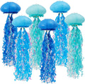 Mermaid Birthday Decorations, Jellyfish Paper Lanterns for Mermaid Party Under The Sea Baby Shower Ocean Blue Birthday Party Decorations Pack of 6 Blue