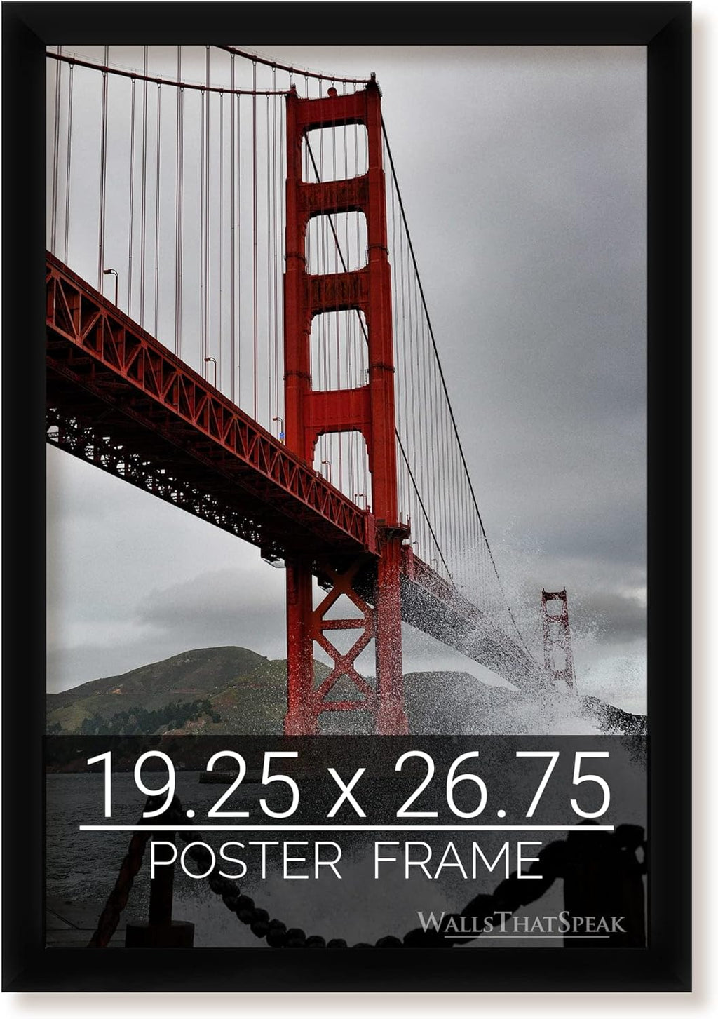 wallsthatspeak 19.25x26.75 Black Picture Frame for Puzzles Posters Photos or Artwork