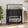 Garvee 20-29 Gallon Aquarium Stand with Charging Station, 660LBS Heavy Duty Fish Tank Stand with Doors & Open Storage for Reptile Turtle Tank