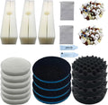 24 Piece Fx6 Canister Filter Media Kit Replacement Compatible with Fluval Fx4/Fx5/Fx6 Aquarium Filters Including Upgraded 3-in-1 Carbon Pad, Bio Foam, Carbon Sponge Filter, Ceramic Rings