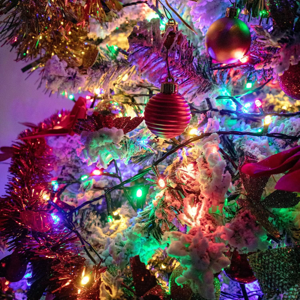 Christmas Lights - Battery Operated String Lights 50 LED String Lights Mini Lights with Auto-Timer and 8 Lighting Modes for Christmas Wreath Party Wedding Garden Home Decoration, Multicolor