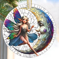 2025 Moon and Fairy Ornaments for Christmas - Round Ceramic, Holiday Decor, Christmas Tree Decoration, Gift Idea for Women