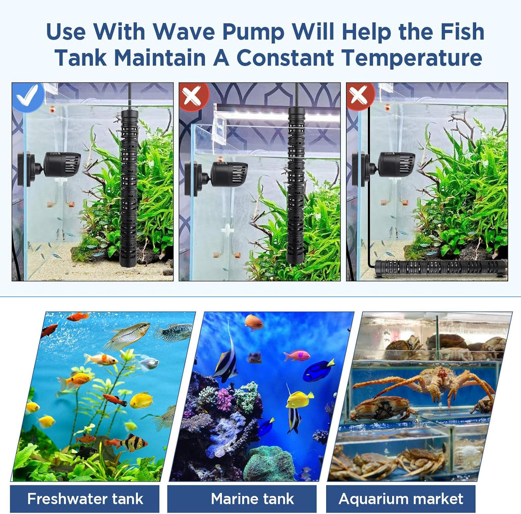 hygger Aquarium Arowana Heater,800W Removable Shell Submersible Fish Tank Heater with LED Digital Display,800W for 80-220 Gallon Medium and Large Freshwater and Saltwater Fish Tank