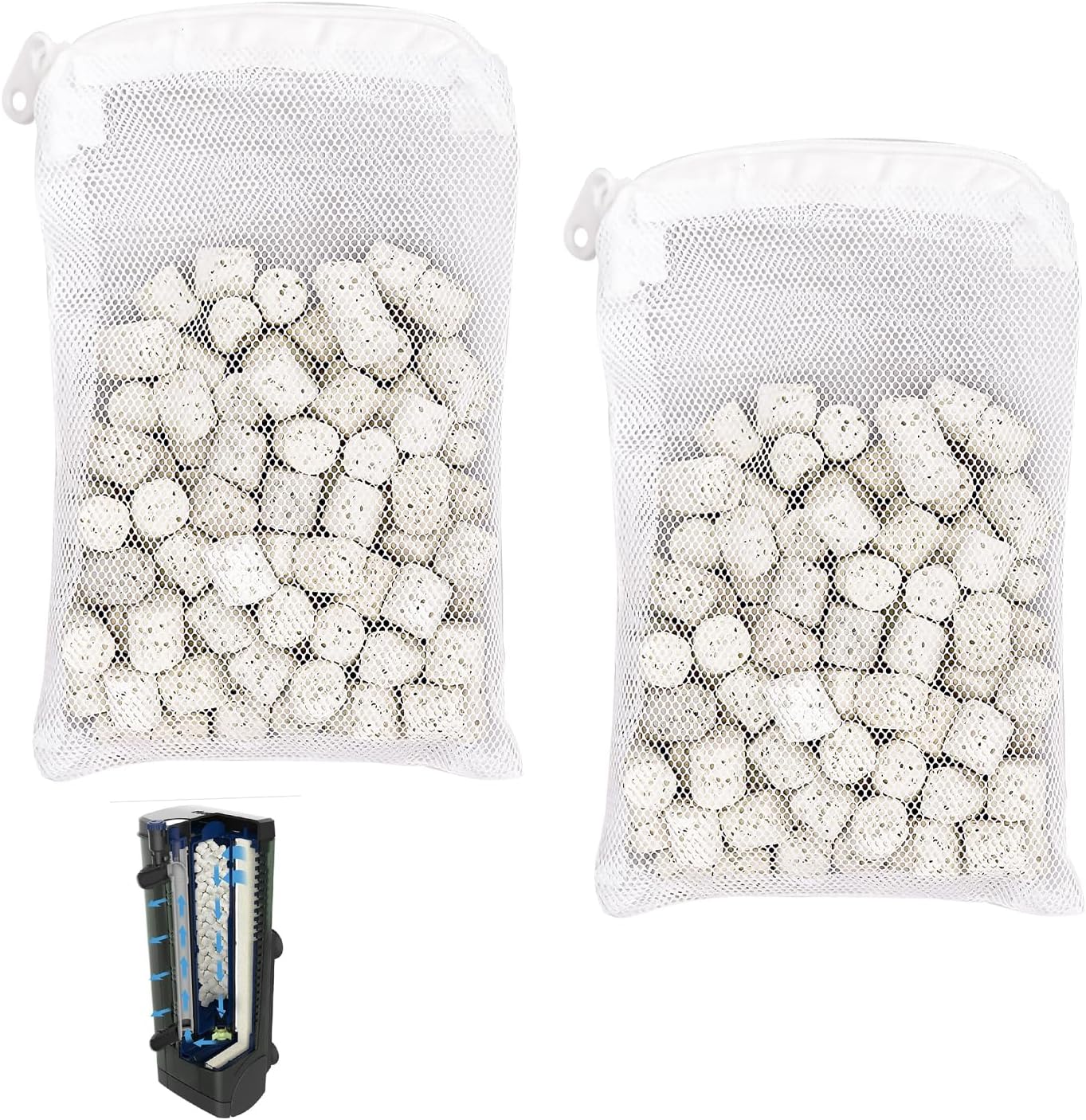 110g BioMax Filter Media Kit Compatible with Fluval U Underwater Filters (U2, U3, U4), A495 Replacement Filter Media to Boost Biological Filtration for Crystal Clear Fish Aquarium Water - 2 Pack