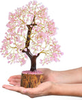 Rose Quartz Crystal Tree Room Decor and Pink Home Decor Healing Crystals Chakra Tree of Life Birthday Gifts for Women Mom Her Sister House Warming Gifts New Home Spiritual Presents Womens Gift