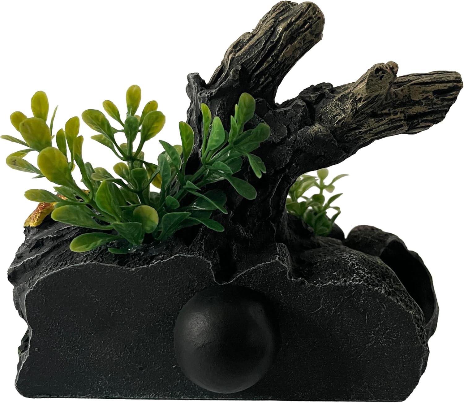 Aquarium Decor Magnetic Driftwood Outcropping Ornament –Wall-Mounted Fish Tank Accessory