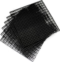 ALEGI Aquarium Fish Tank Divider Plastic Egg Crate Aquarium Filter Bottom Tray Plastic Grid (L 6pcs Black)