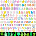200 Pcs Luminous Mini Resin Animals Tiny Resin Animals Figures to Hide Glow in The Dark Miniature Ducks for Micro Landscape Dollhouse Potted Aquarium Fairy Garden DIY Decor