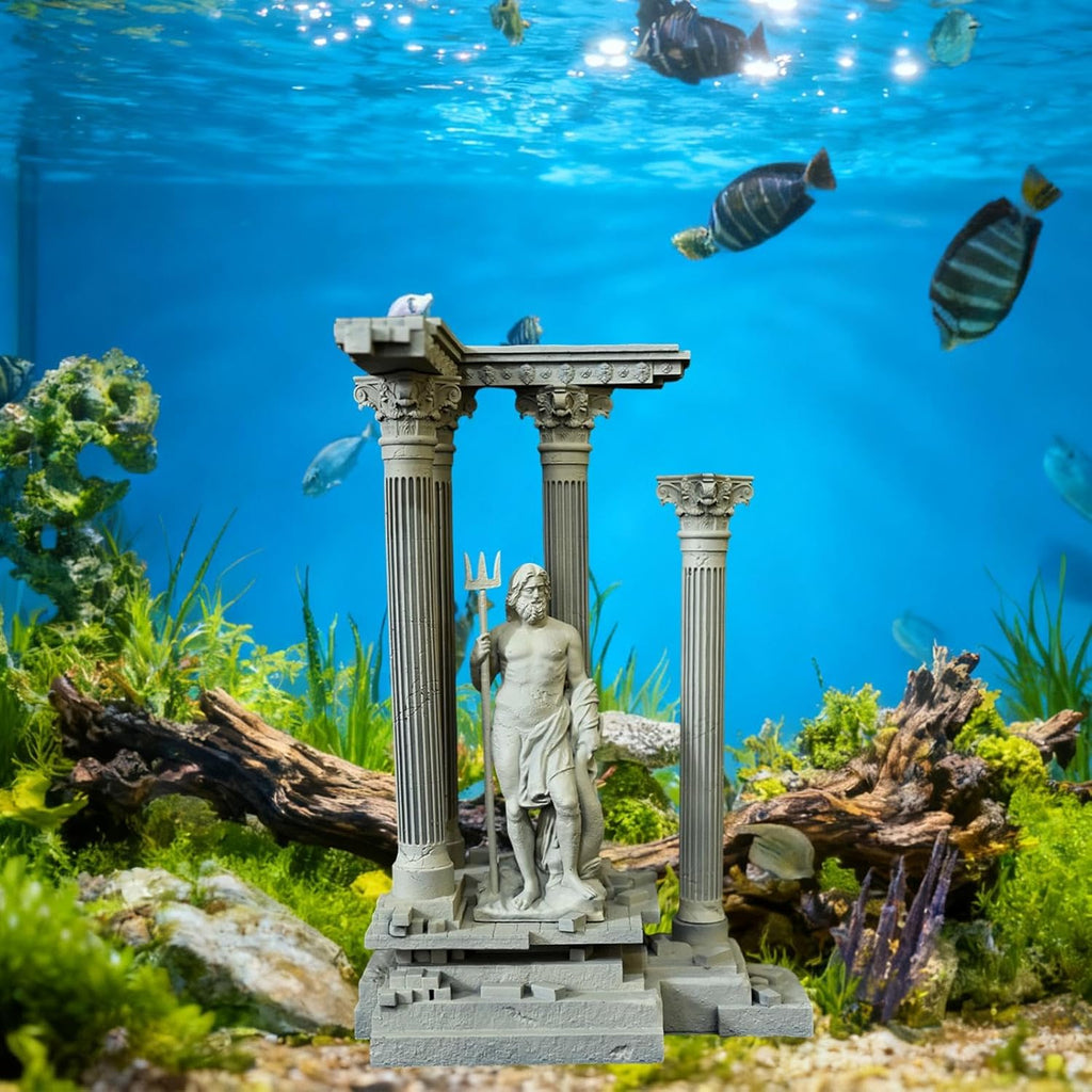 Roman Column Decoration Resin Small Aquarium Decoration Roman Ruins Ornament Set C