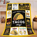 Taco Blanket Food Burrito Throw Blanket Gifts for Taco Lovers Girls Women Kids Boys Adults Men Super Soft Cozy Plush Fluffy Fuzzy Fleece Blanket Home Decor 40''X50''