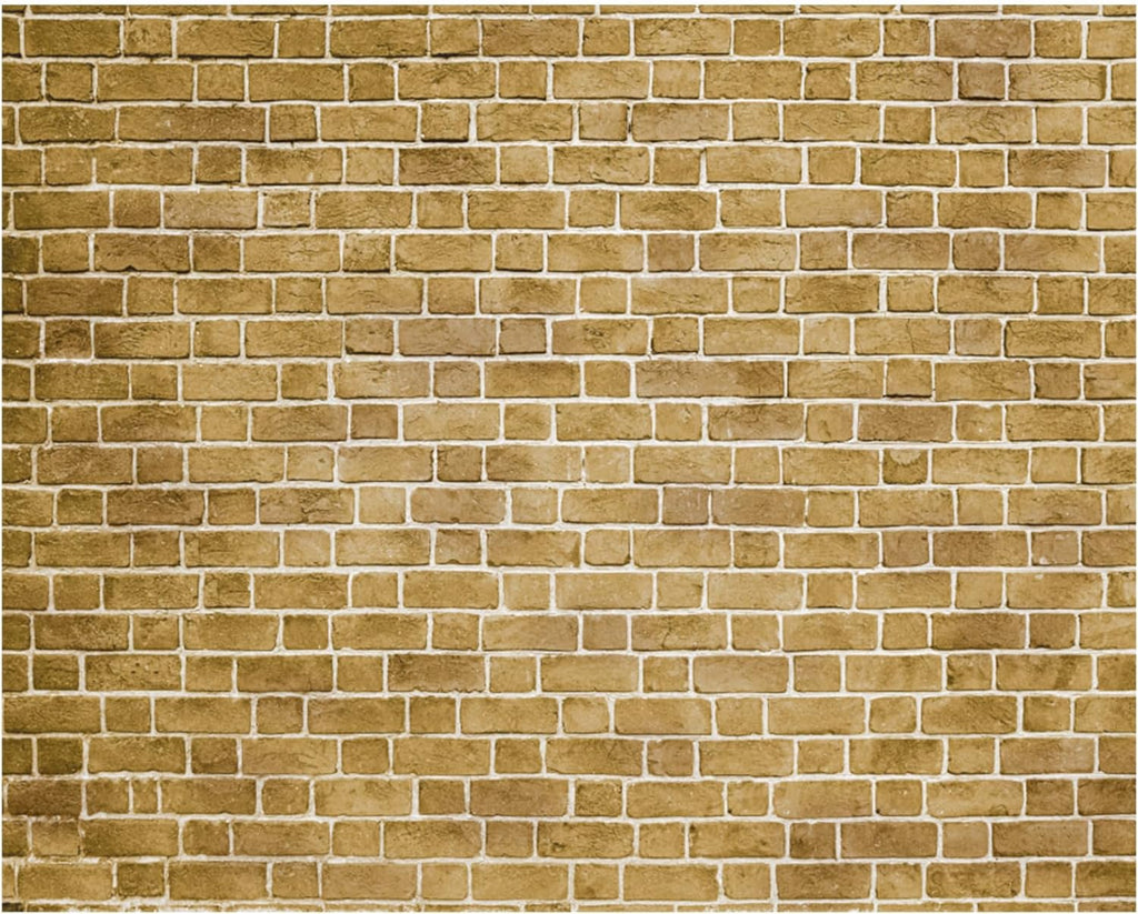 VitalCozy 10 x 8 ft Christmas Brick Wall Backdrop for Photoshoot Polyester Fabric Brick Backdrop Background for Fireplace Home Decoration Newborn Birthday Party (Brown)
