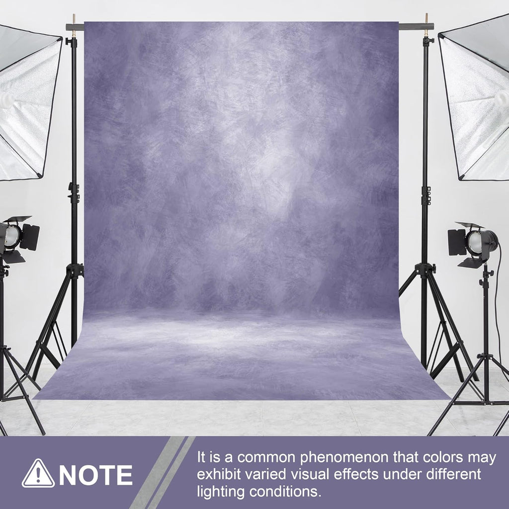 Abstract Professional Photography Backdrop for Portrait Photo Props Booth Background Photoshoot Studio with Polyester Fabric Roller Pocket on Top(6x8ft,Light Purple,No Stand)