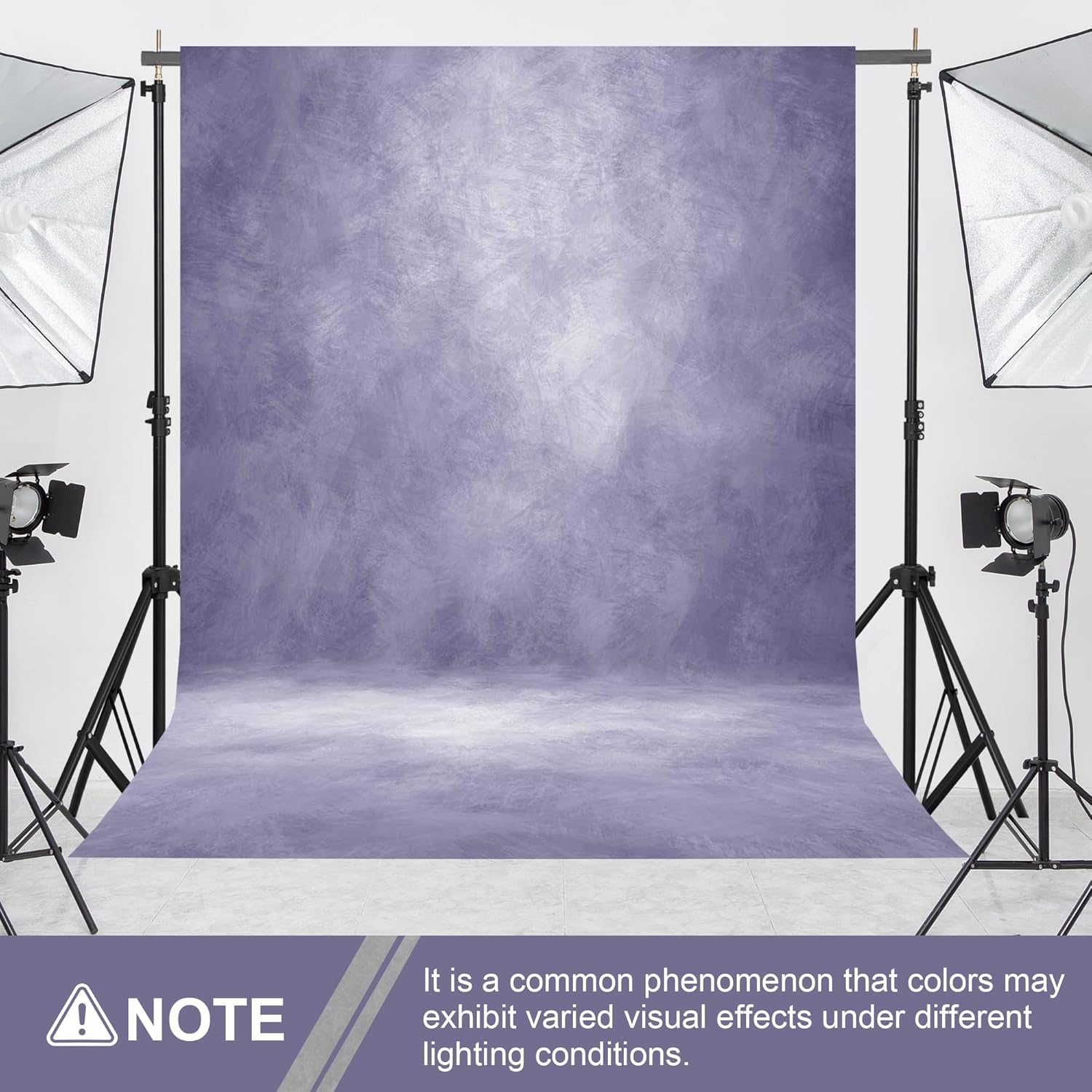 Abstract Professional Photography Backdrop for Portrait Photo Props Booth Background Photoshoot Studio with Polyester Fabric Roller Pocket on Top(6x8ft,Light Purple,No Stand)