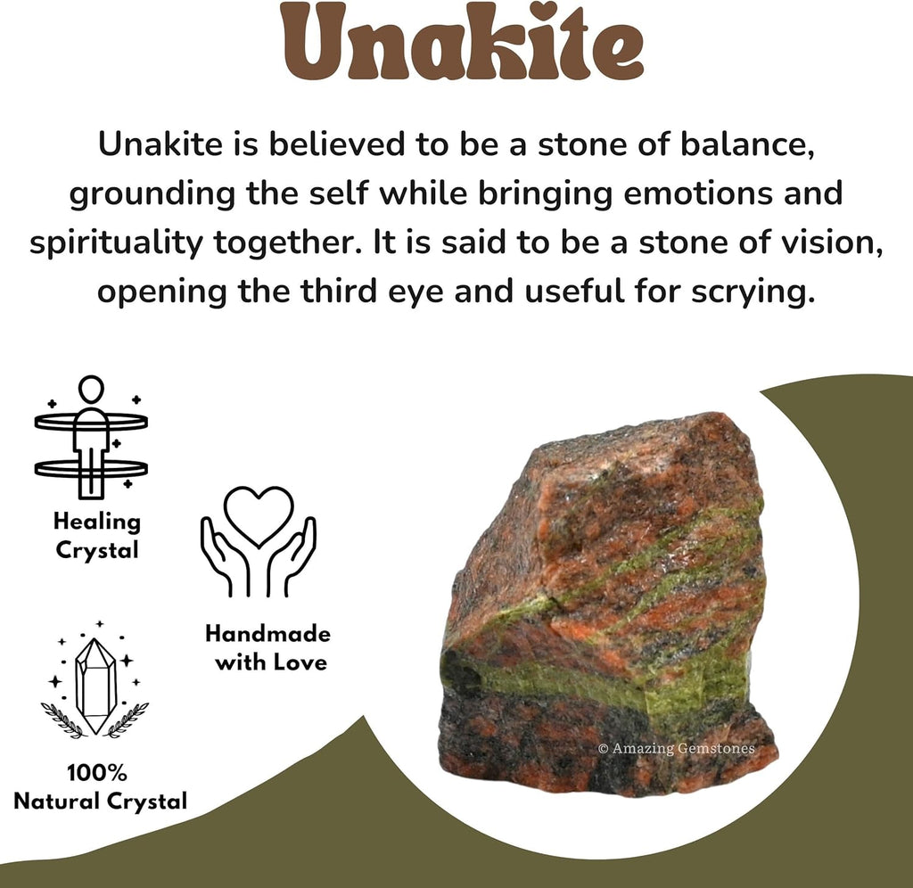 Amazing Gemstone Unakite Jasper Raw Crystals and Healing Stones, Natural Rocks for Tumbling and DIY Raw Stones and Crystals (1 lb)