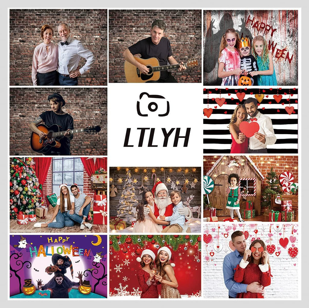 LTLYH 8x8ft Red Brick Wall Photography Backdrop Vintage Theme Stone Brick Design Photography Background Baby Birthday Party Decoration Photo Booth Studio Prop 135……