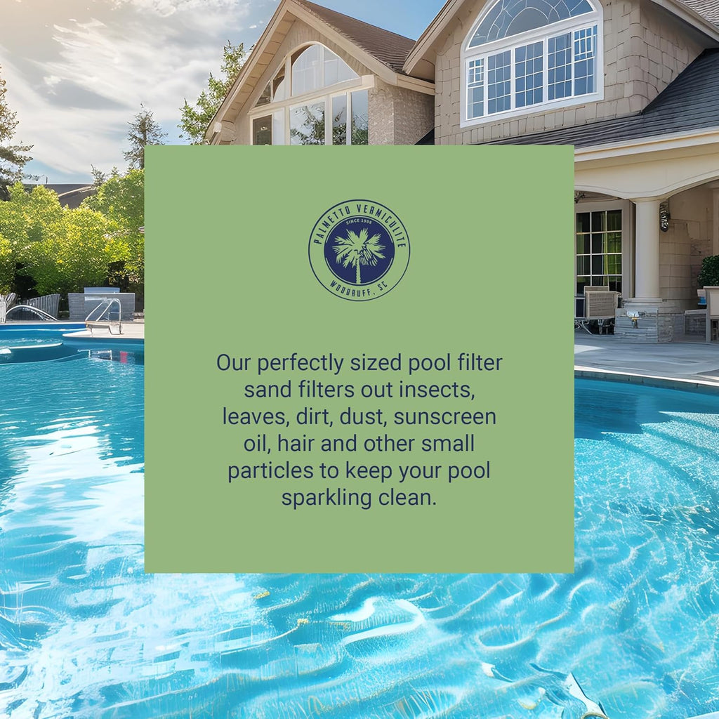Palmetto 2 Pack Pool Filter Sand, Clean and Clear Water, Natural Sand for Residential and Commercial Pool Sand Filter Pumps, 50 Pound