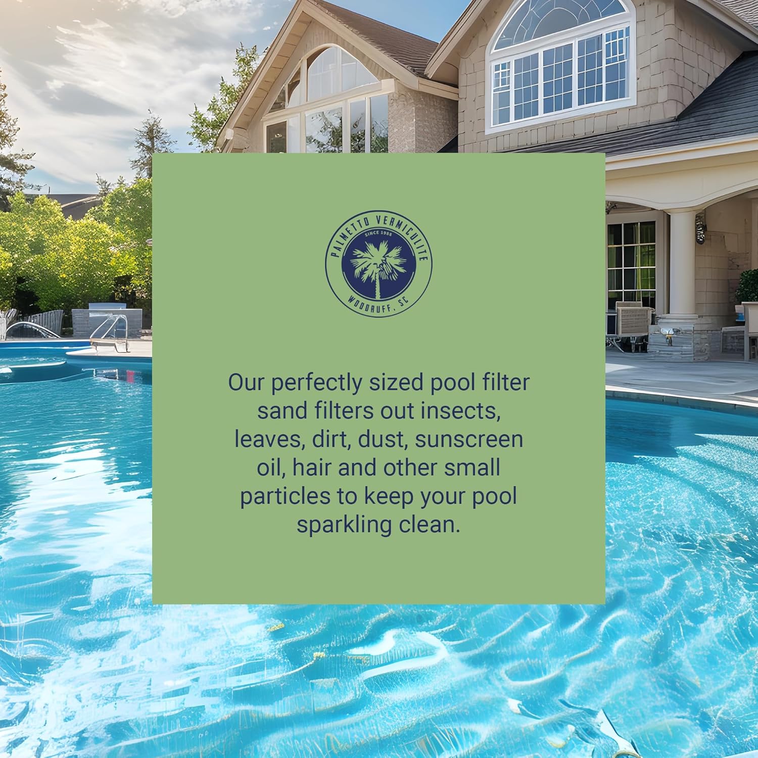 Palmetto 2 Pack Pool Filter Sand, Clean and Clear Water, Natural Sand for Residential and Commercial Pool Sand Filter Pumps, 50 Pound