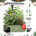 SUNCOZE 20 Pods Hydroponics Growing System Kit, Indoor Herb Garden with Grow Light 30W, 10L Large Water Tank with Adjustable Height to 25", Quiet Pump, Gardening Gifts, Green