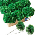 Royal Imports Artificial Carnations, Silk Faux Flowers, for Funeral Arrangements, Wedding Bouquets, Cemetery Wreaths, DIY Crafts - 100 Single 5" Stems - Green