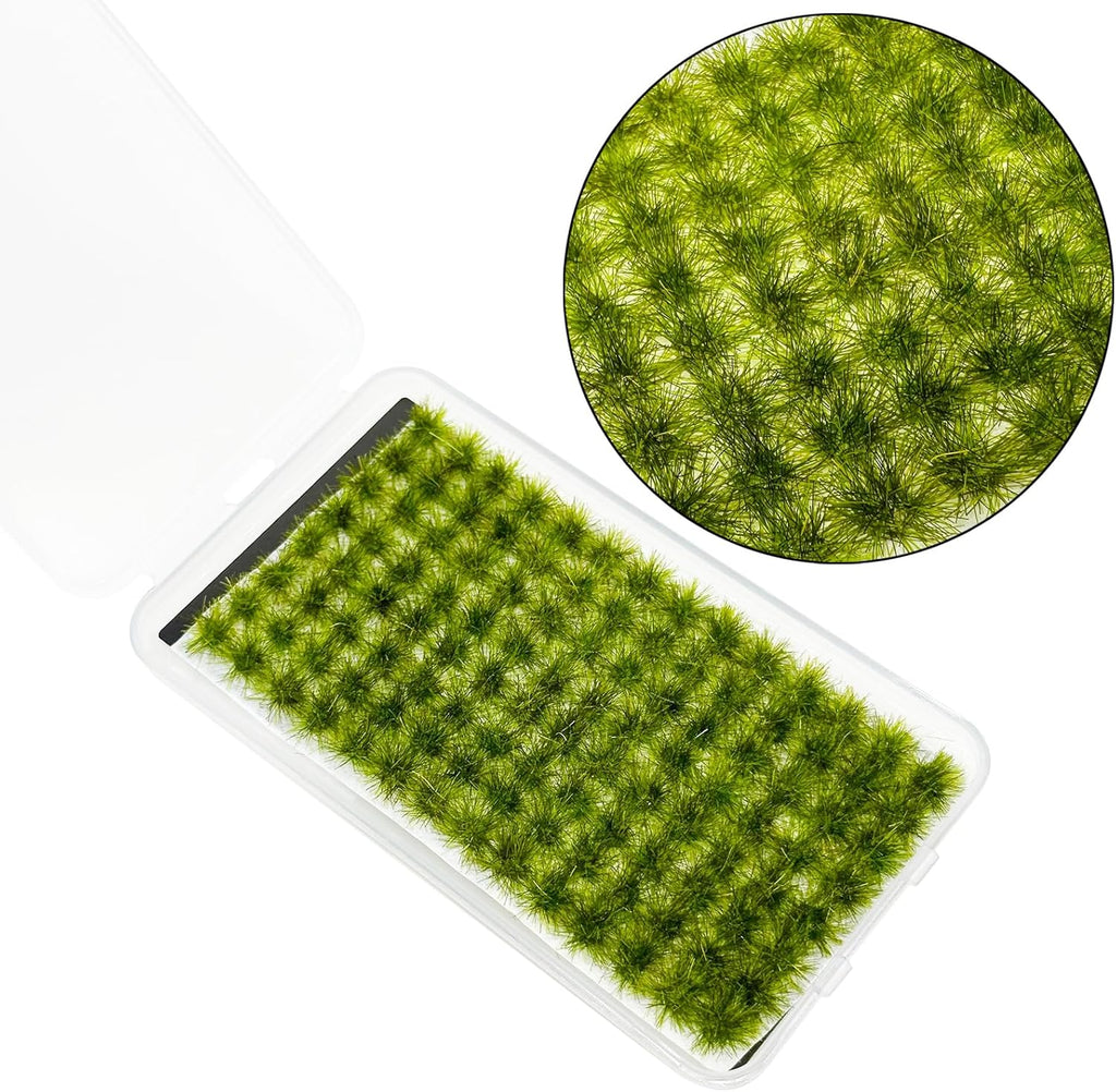 Cayway 312 PCS Static Grass Tuft 3 Color Model Railway Artificial Miniature Terrain Kit for DIY Model Railway Fairy Garden Diorama Scenery