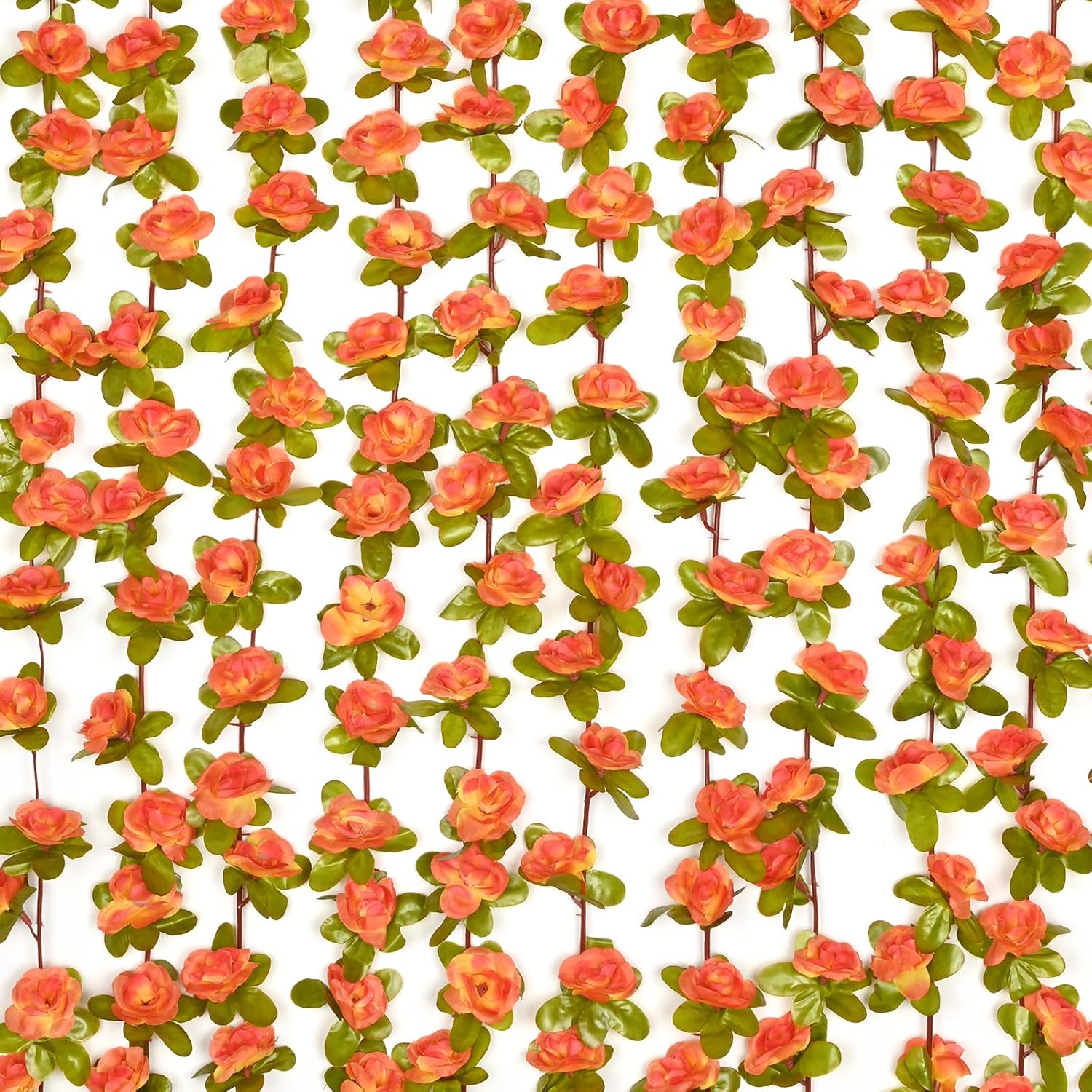 BLEUM CADE 5Pcs 41Ft Flowers Garland Artificial Rose Vines for Bedroom, Cute Fake Hanging Flower Vines Floral Garland Decorations for Wedding Party Wall Room Decor Aesthetic