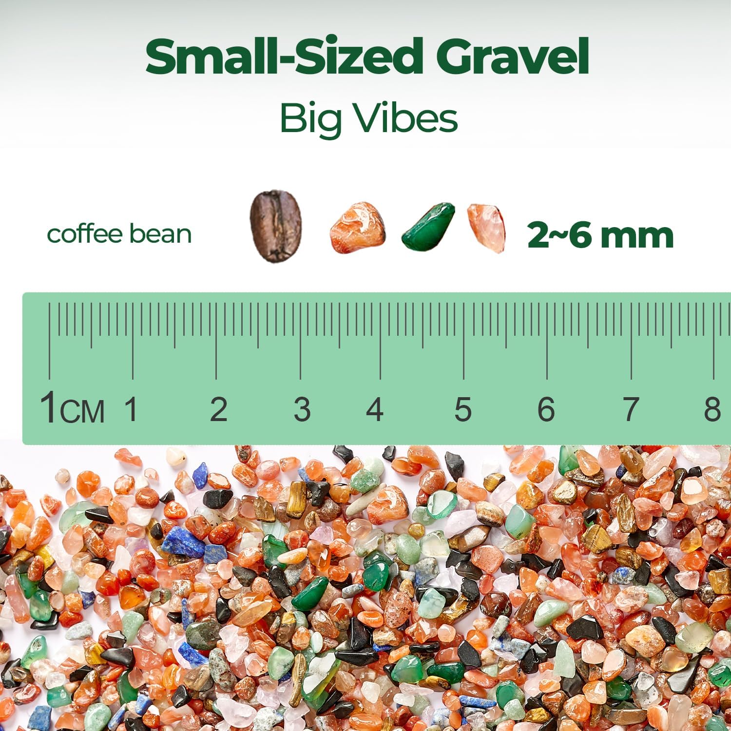 T4U Crystal Chips Stone Crushed Quartz Glass 1LB - Carnelian Tumbled Gravel Small Decorative Pebbles Bulk, Mini Polished Rocks Pieces for Crafts, Vases Filler, Succulent Plants, Aquarium Gravel Rocks