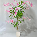 Artificial Jasmine Tree 4FT - Lifelike Fake Tree for Indoor Decor, Premium Fake Plants Indoor No Maintenance Artificial Plants