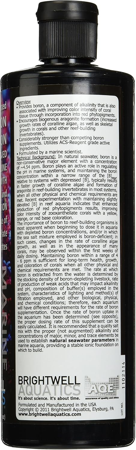 Brightwell Aquatics BoroChrom - Concentrated Boron Solution for Coralline Growth and Red Coloration, 500 ml