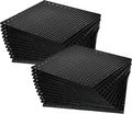 ALEGI 24 Pcs Aquarium Fish Tank Divider Plastic Egg Crate Aquarium Filter Bottom Tray Grid Isolation Board Partition Net Pane Separator (L 24pcs Black)