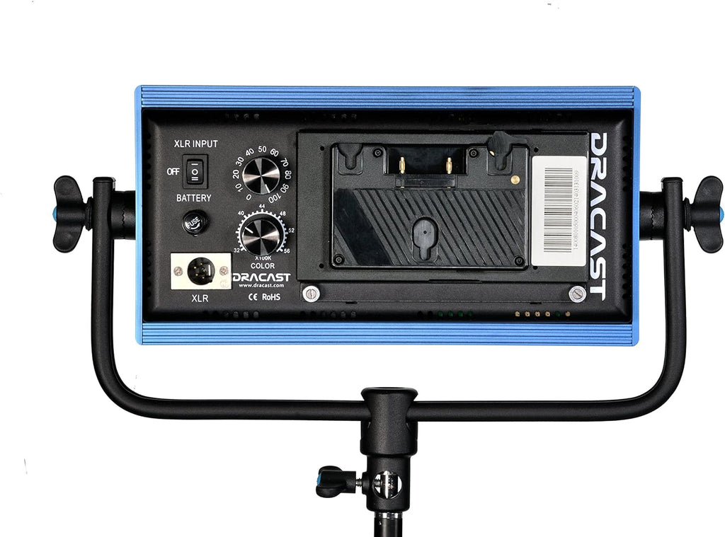 Dracast Pro Series LED500 Bi-Color LED 2 Light Kit with Gold Mount Battery Plates and Light Stands