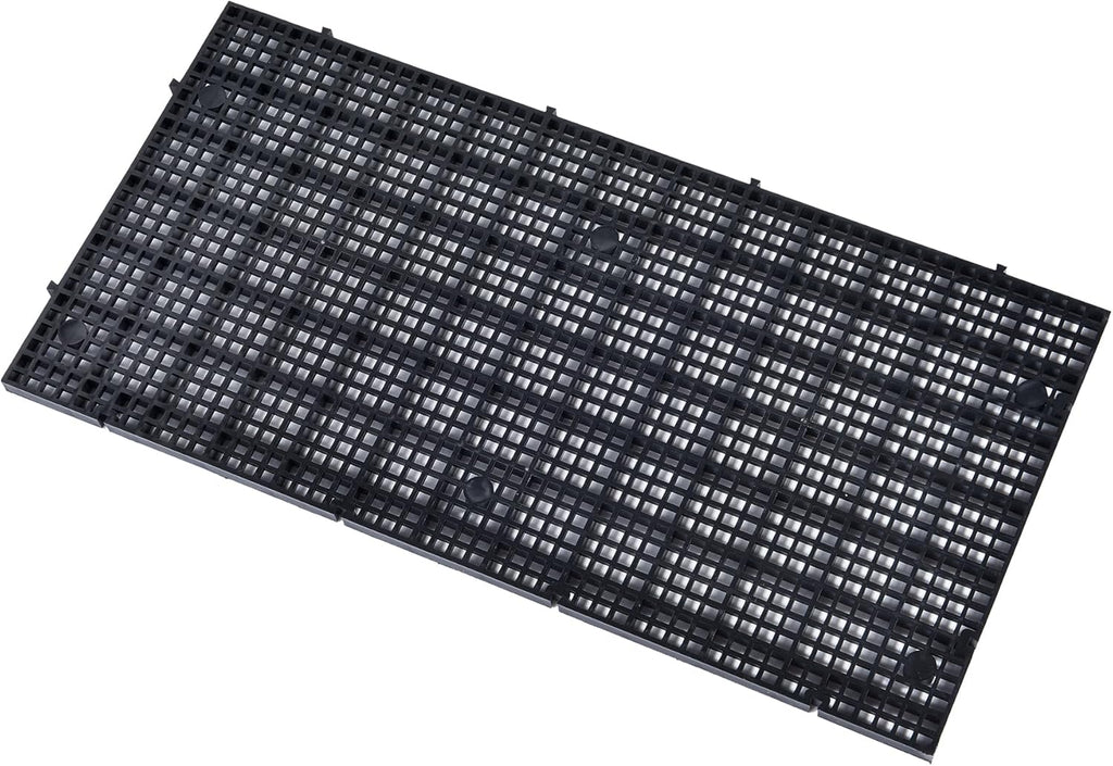 ALEGI Aquarium Grid Isolate Board Divider Fish Tank Bottom Black Filter Tray Plastic Crate (8pcs Black)