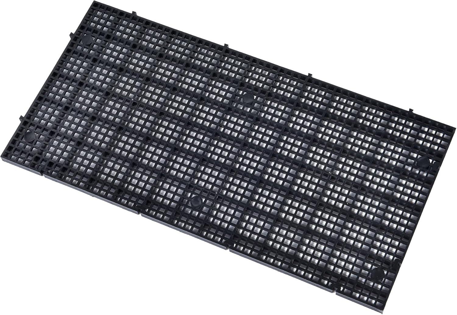 ALEGI Aquarium Grid Isolate Board Divider Fish Tank Bottom Black Filter Tray Plastic Crate (8pcs Black)