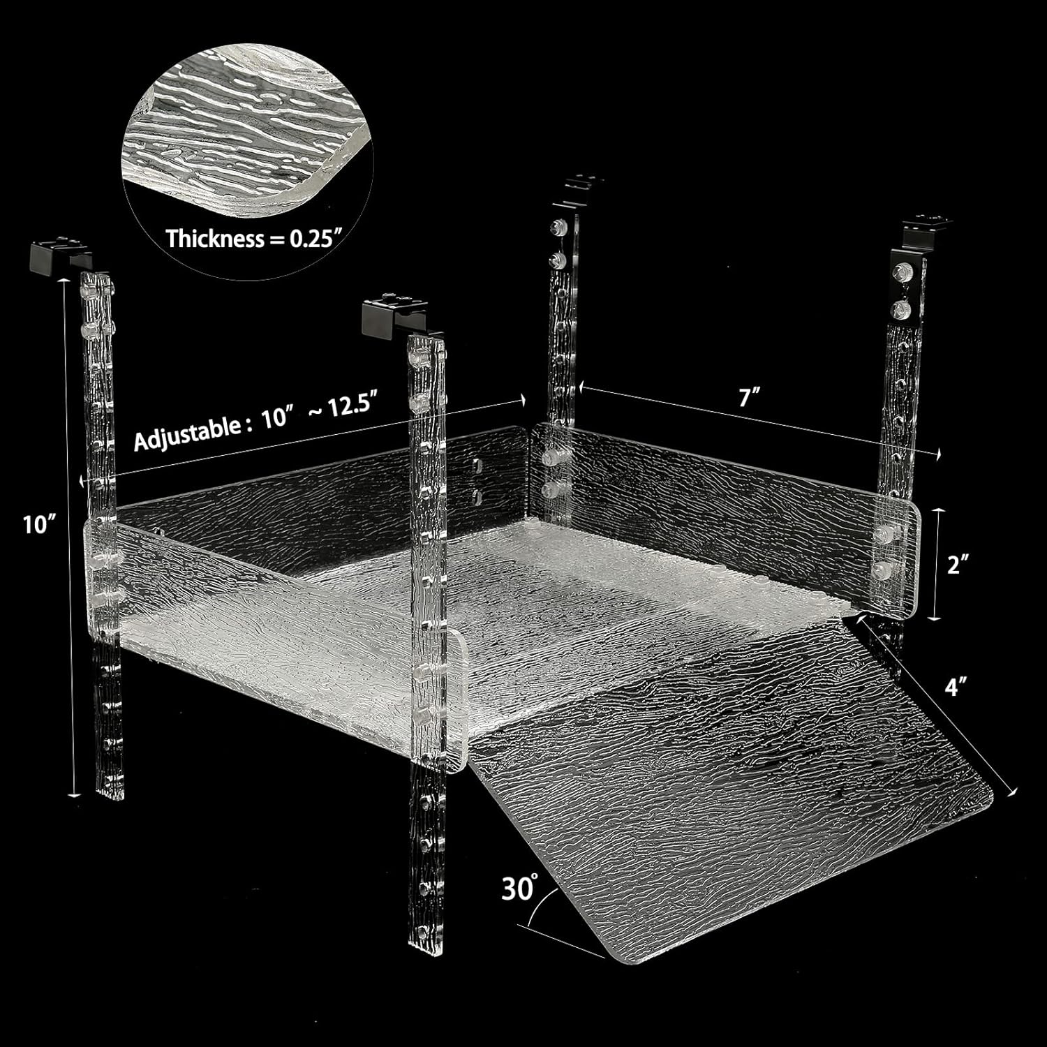 Hanging Turtle Basking Platform for Aquatic Turtles 20 55 Gallon, 40 Gallon Long Tank, Aquatic Reptile Ramp Dock, Turtle Terrace, Turtle Tank Accessories