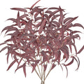 Briful Artificial Eucalyptus Willow Branches 33'' Tall Red Fake Eucalyptus Stems Arrangement, Realistic Faux Greenery Stems, Indoor Plant, Home Housewarming Farmhouse Porch Vase Decor, Set of 6