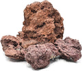 Red Lava Rock Natural Volcanic Stones 4"-6" Aquarium Rocks for Aquascaping,Aquarium Landscaping,Shrimp Tank,Terrariums & Decorative Landscaping-5lb 3pcs