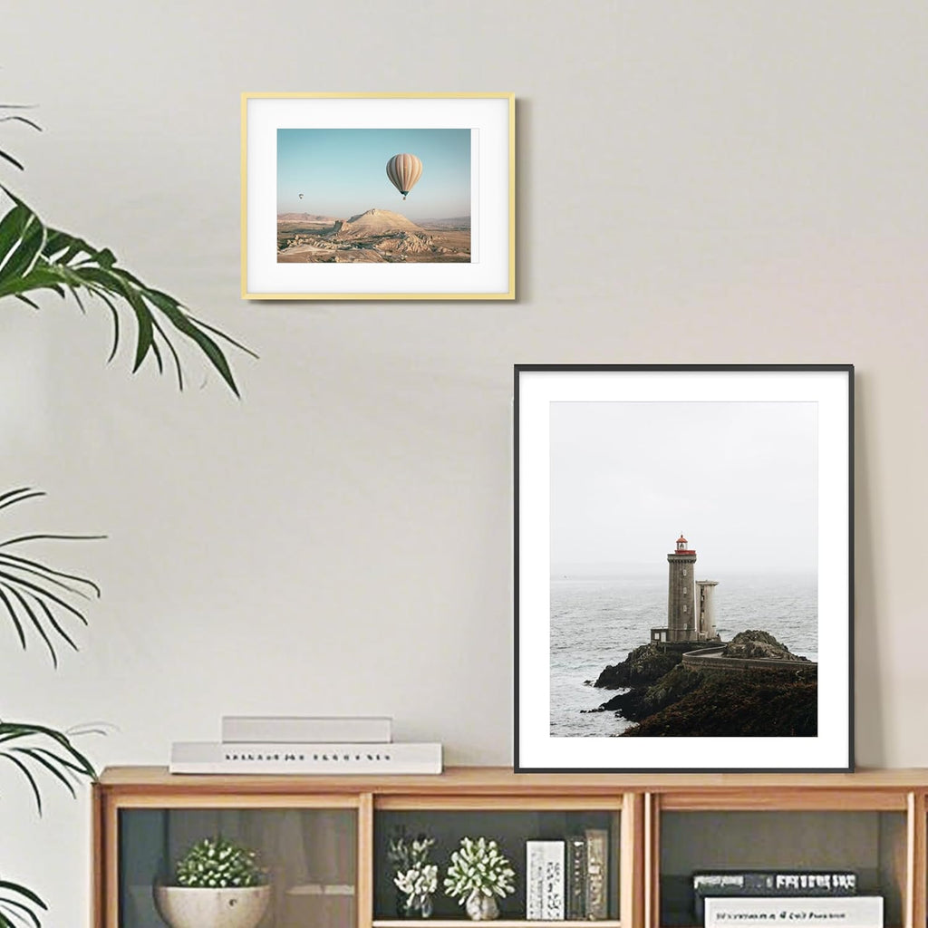 FrameWorks 13x19 Brushed Aluminum Poster Frames – Modern Brushed Metal Design w/Shatterproof Plexiglass, Perfect for Posters, Artwork, Paintings, Wall Displays – Home or Office Decor, Black - 3 Pack