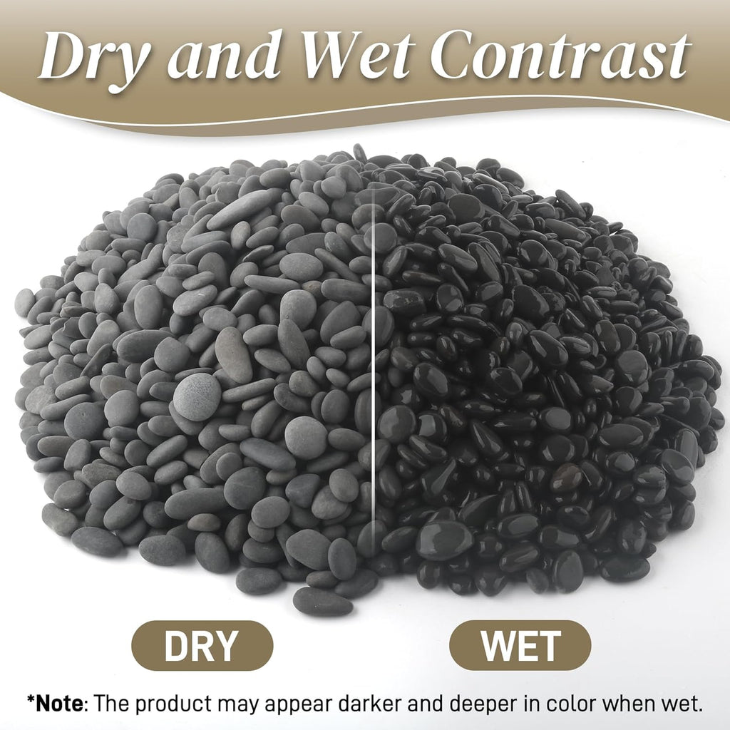 5 lbs Pebbles, 0.1-0.4 Inch Small Pebbles for Pots Indoor Plants, Succulent, Vase, Fish Tank, Decorative River Rocks for Garden Landscaping, Home Decor, Outdoor Paving, Grey