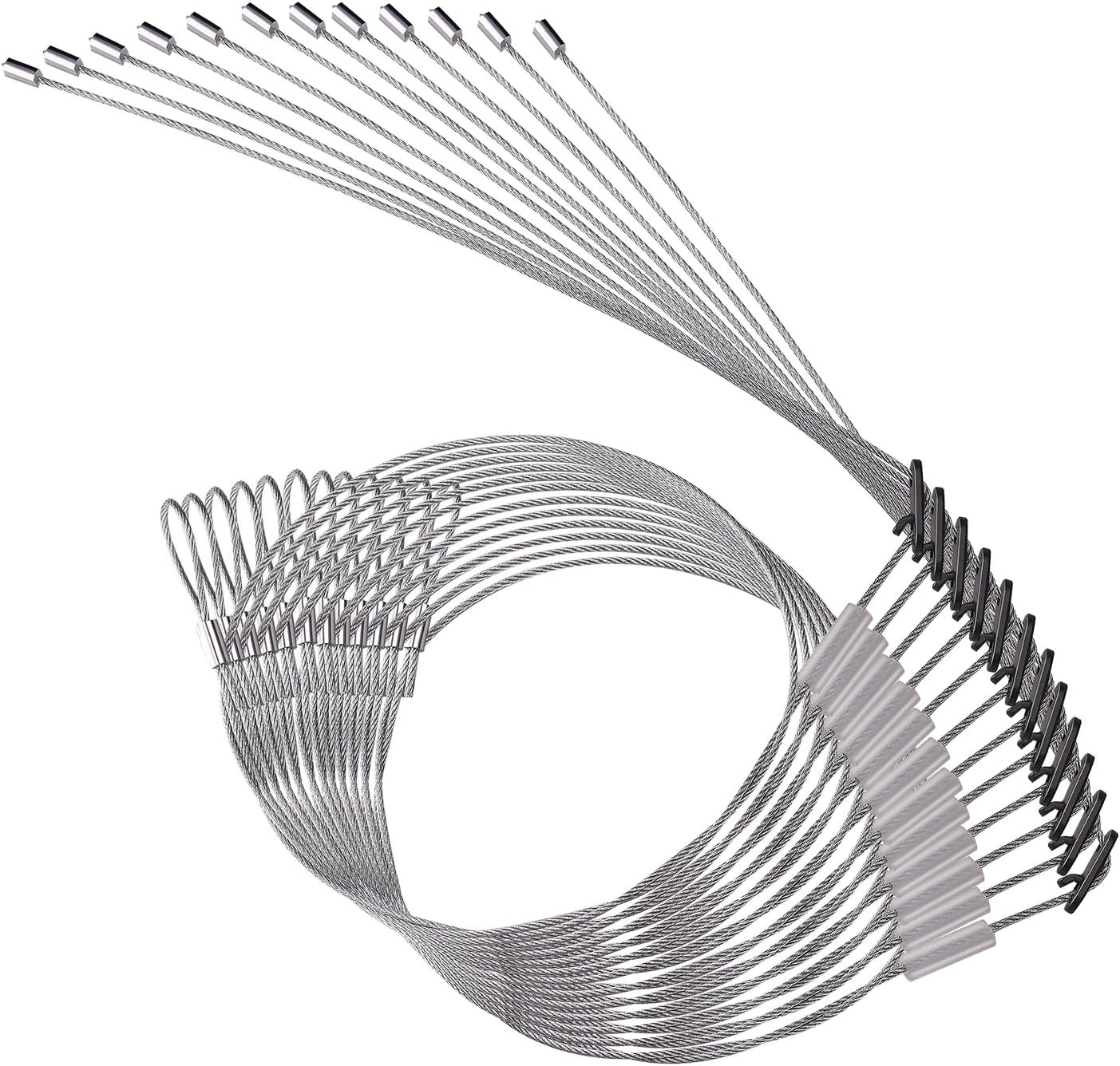 12Pcs Trap Wire (36in Long 1/16 7x7 Cable), Easy to Carry, 480 lb Breaking Strength