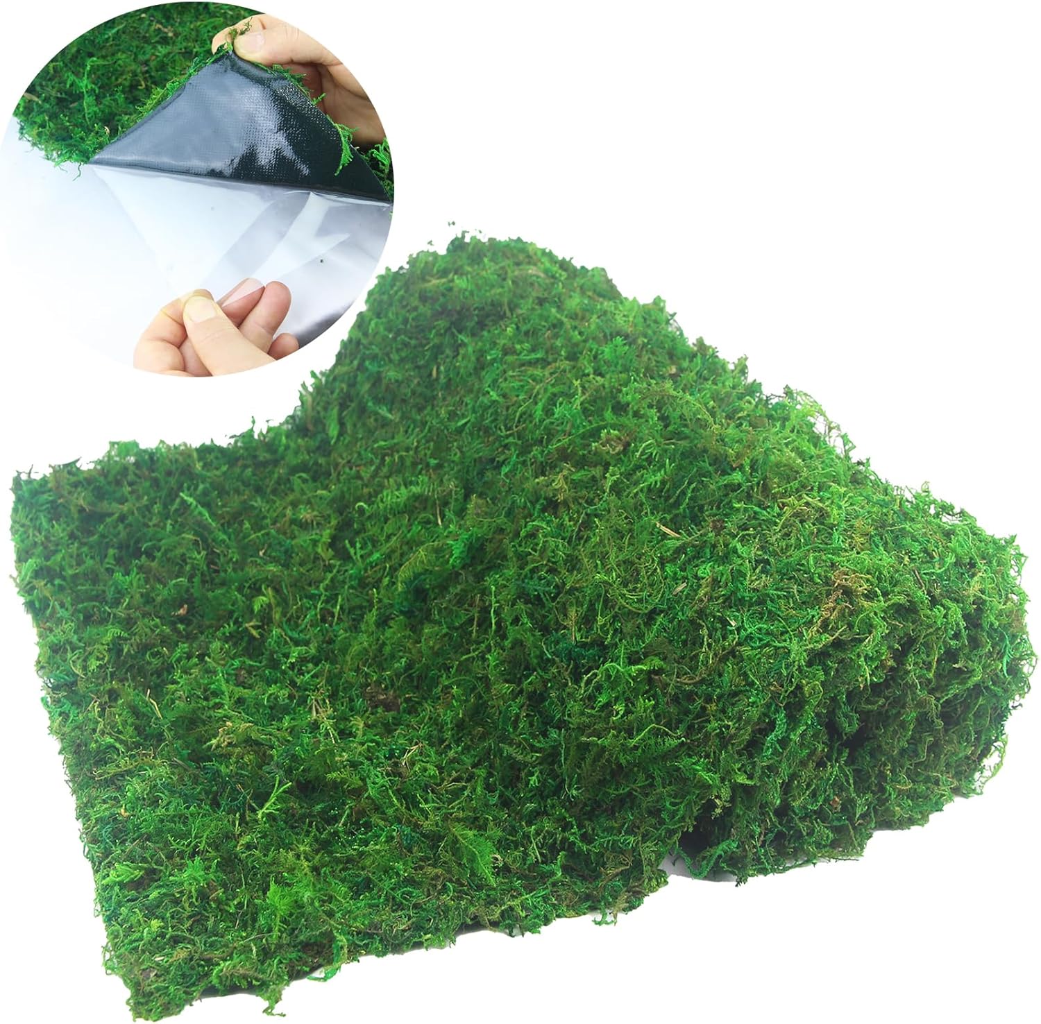 ACRYCS Moss Roll Moss Table Runner Dried Moss Mat for Crafts 16" x 79" Green Moss Roll for Fairy Gardens Wedding Woodland Decor Preserved Moss Mat for Table Decoration Moss Carpet for Wall 40x200cm