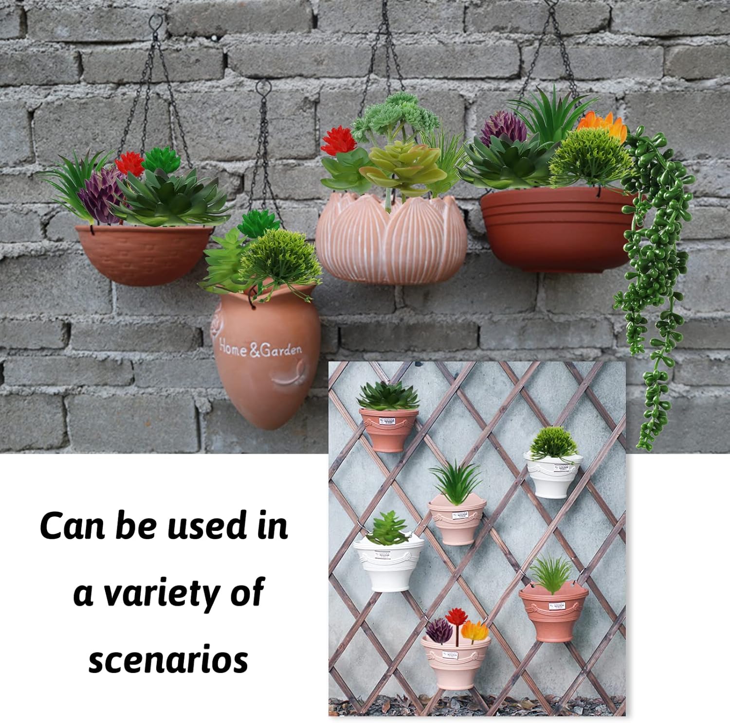 Succulents Plants Artificial, 20pcs Colorful Fake Succulents, Mini Artificial Succulents for DIY Home Terrarium Floral Wall Office Decoration (Unpotted)