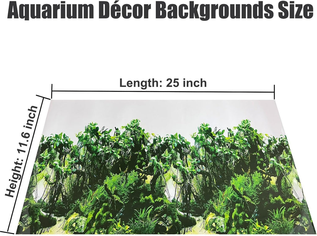 Fish Tank Background Sea Anemone Coral Theme Aquarium Background Poster Fish Backdrop for Aquarium Wallpaper Double-Sided Fish Tank Sticker Paper