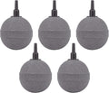 Air Stone Bubble Diffuser Ball - for Aquarium Air Pump and Fish Tanks, Gray, Pack of 10pcs