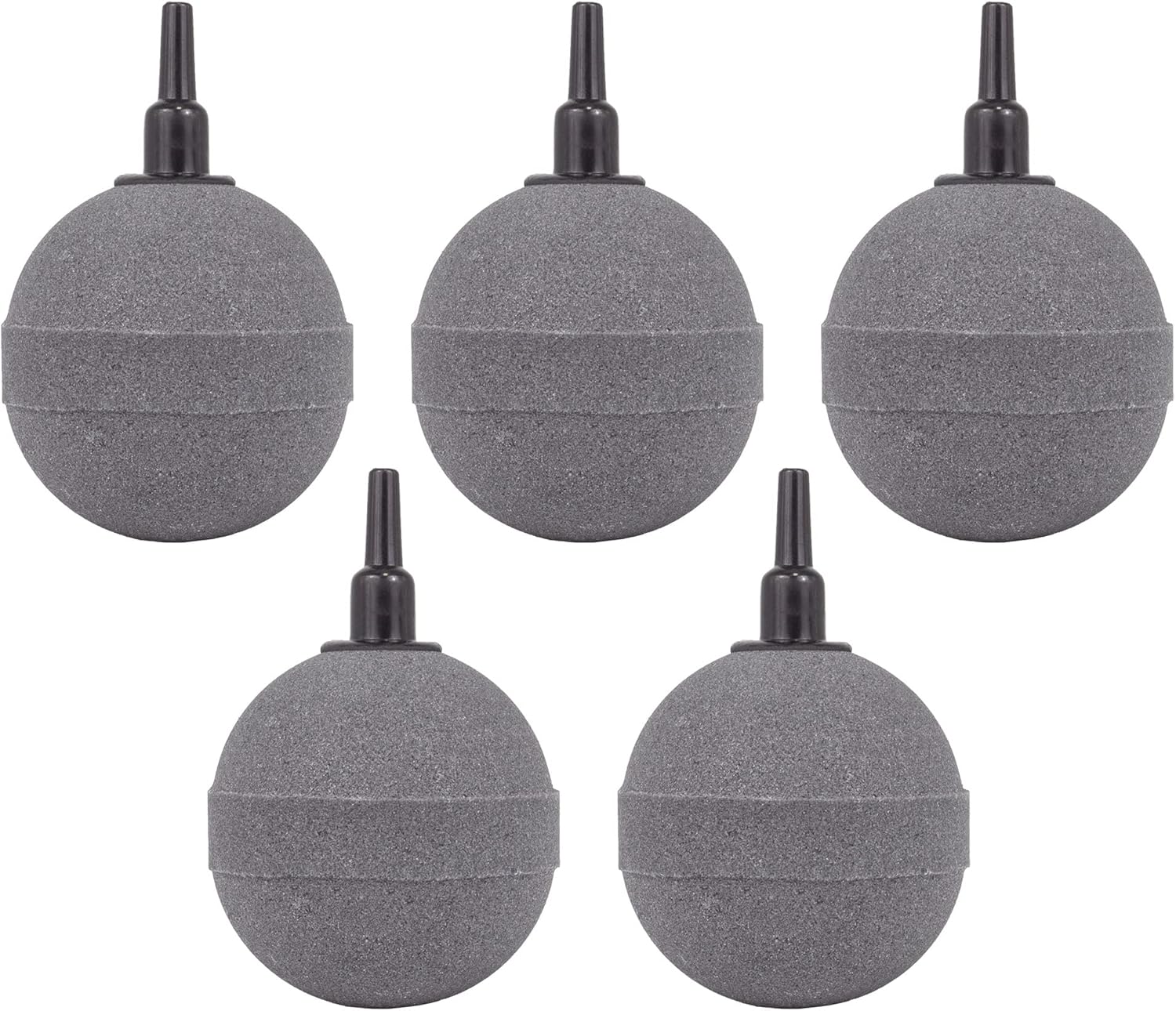 Air Stone Bubble Diffuser Ball - for Aquarium Air Pump and Fish Tanks, Gray, Pack of 10pcs
